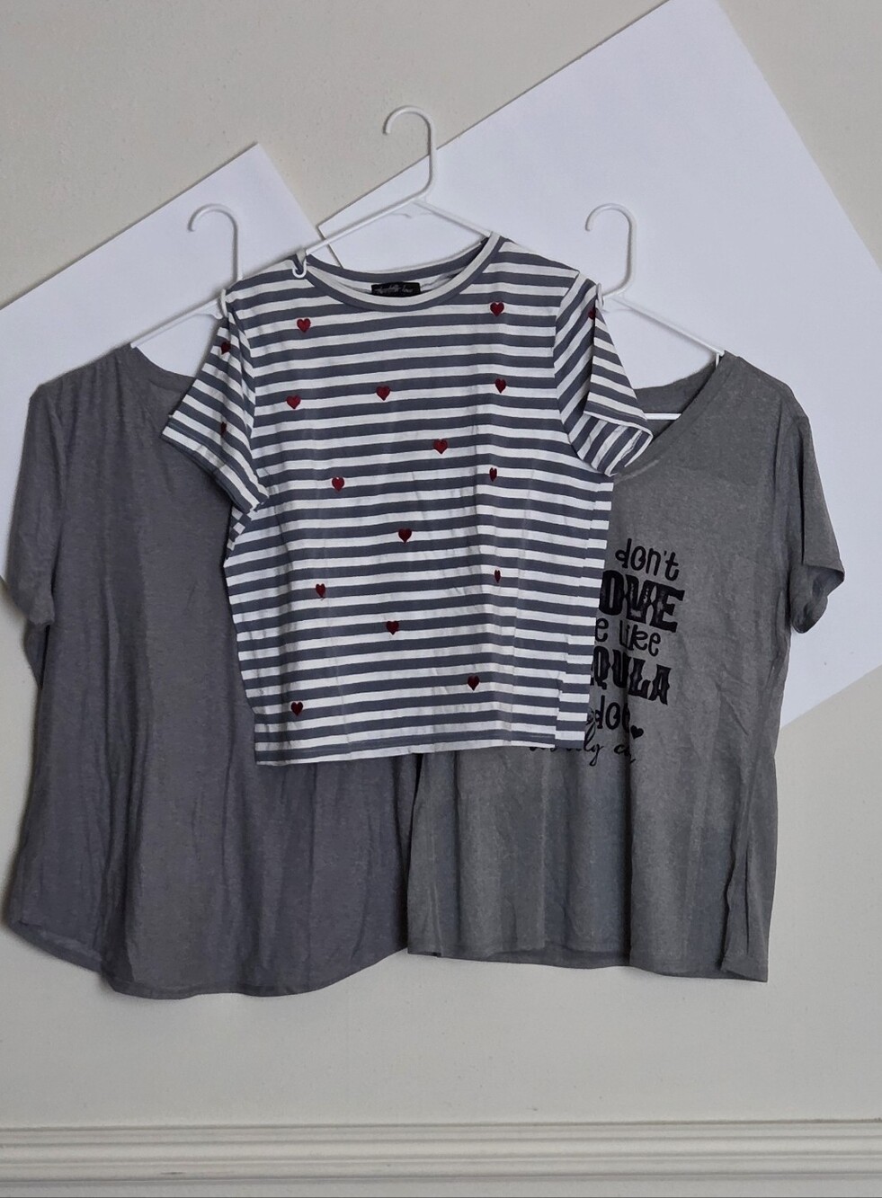 Gray Short Sleeve Tee Trio